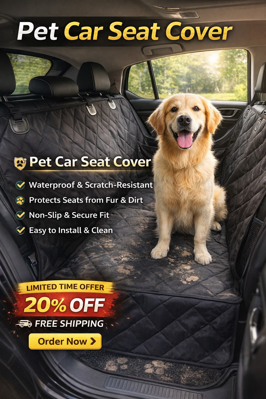 Pet Car Seat Cover Waterproof