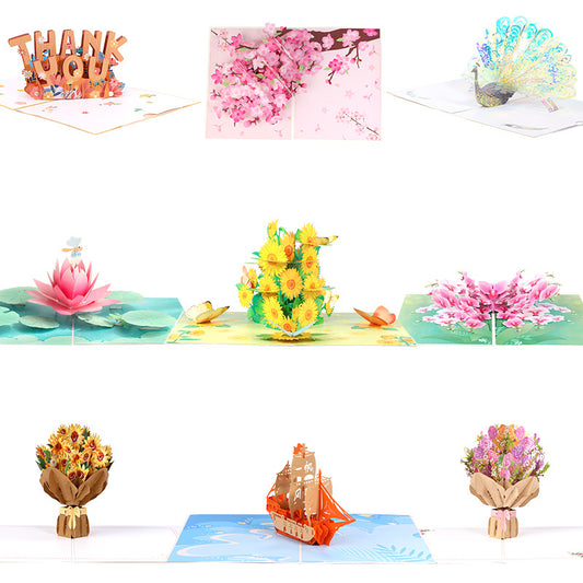 Handmade 3D Floral Greeting Card