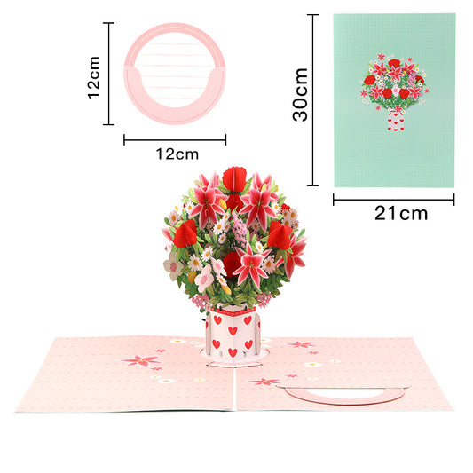 Handmade 3D Floral Greeting Card