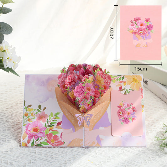 Handmade 3D Floral Pop-Up  Cards