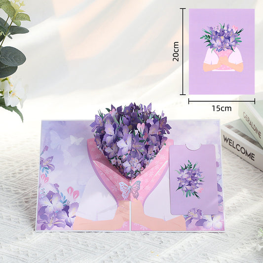 Handmade 3D Floral Pop-Up  Cards