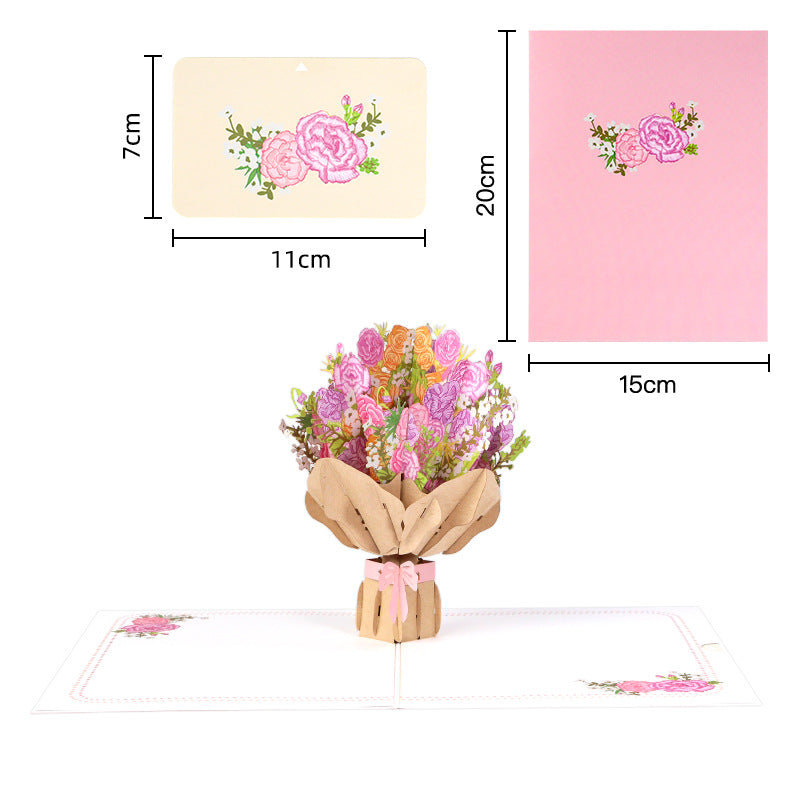 Handmade 3D Floral Greeting Card