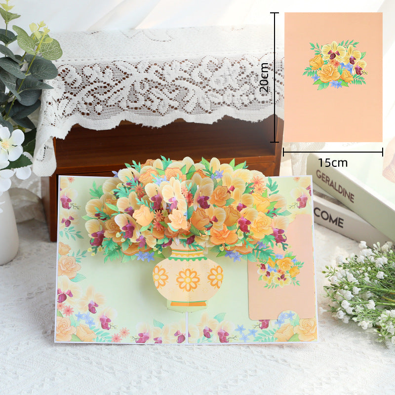 Handmade 3D Floral Greeting Card