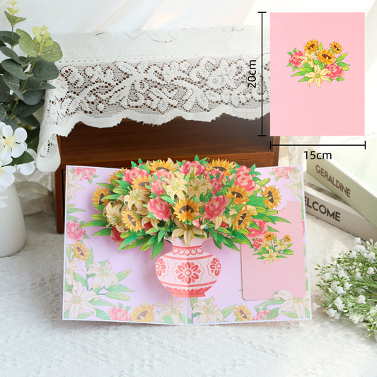 Handmade 3D Floral Greeting Card