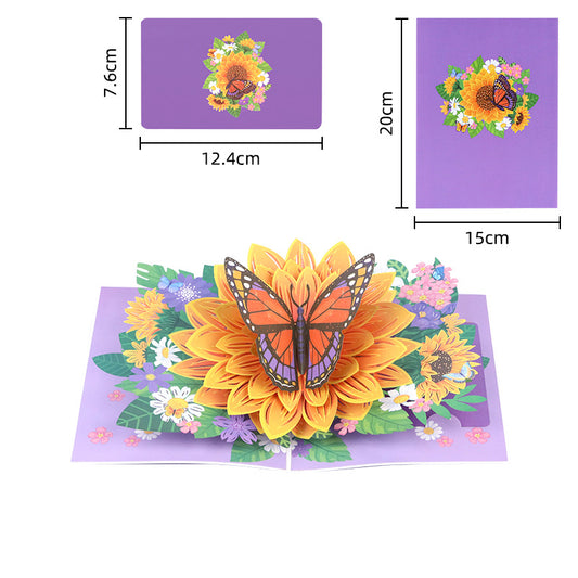 Handmade 3D Floral Pop-Up  Cards