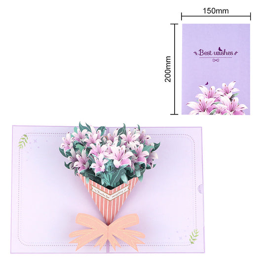 Handmade 3D Floral Greeting Card
