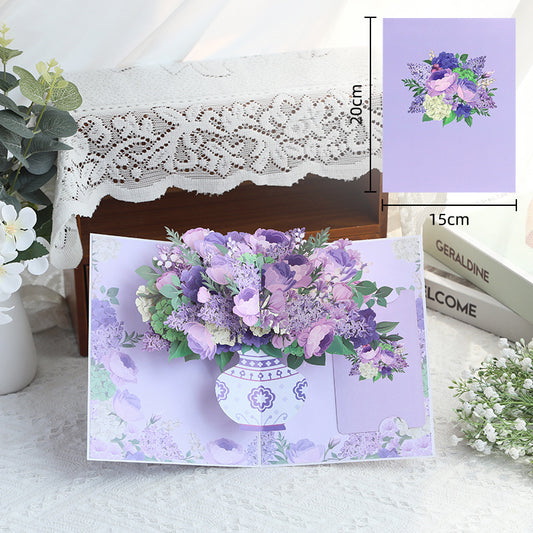 Handmade 3D Floral Pop-Up  Cards