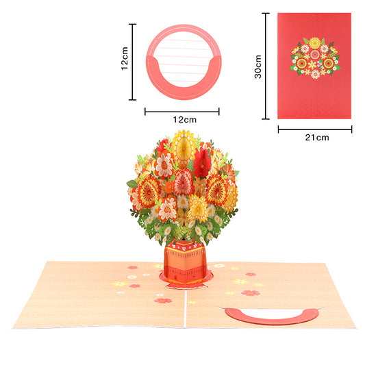 Handmade 3D Floral Pop-Up  Cards