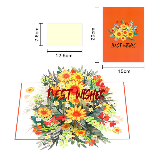 Handmade 3D Floral Pop-Up  Cards