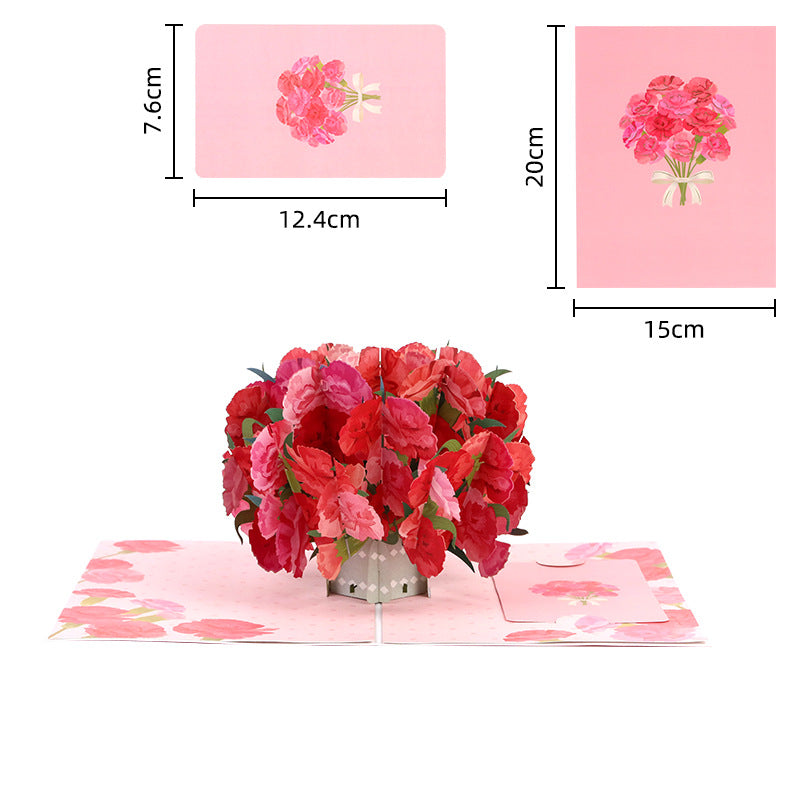 Handmade 3D Floral Greeting Card