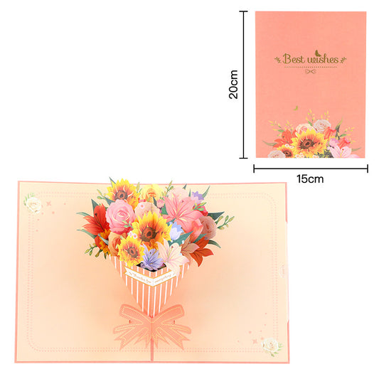 Handmade 3D Floral Pop-Up  Cards