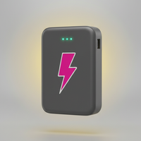Compact Power Bank with Lightning Motif