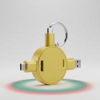 Bolt Yellow USB-C Multi-Adapter Keychain