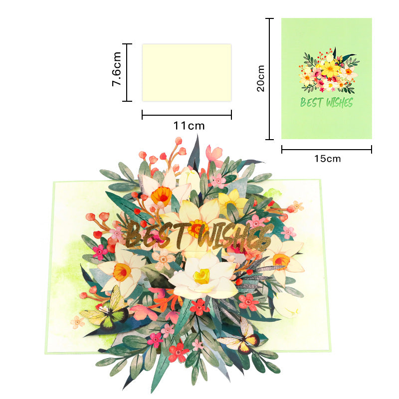 Handmade 3D Floral Greeting Card