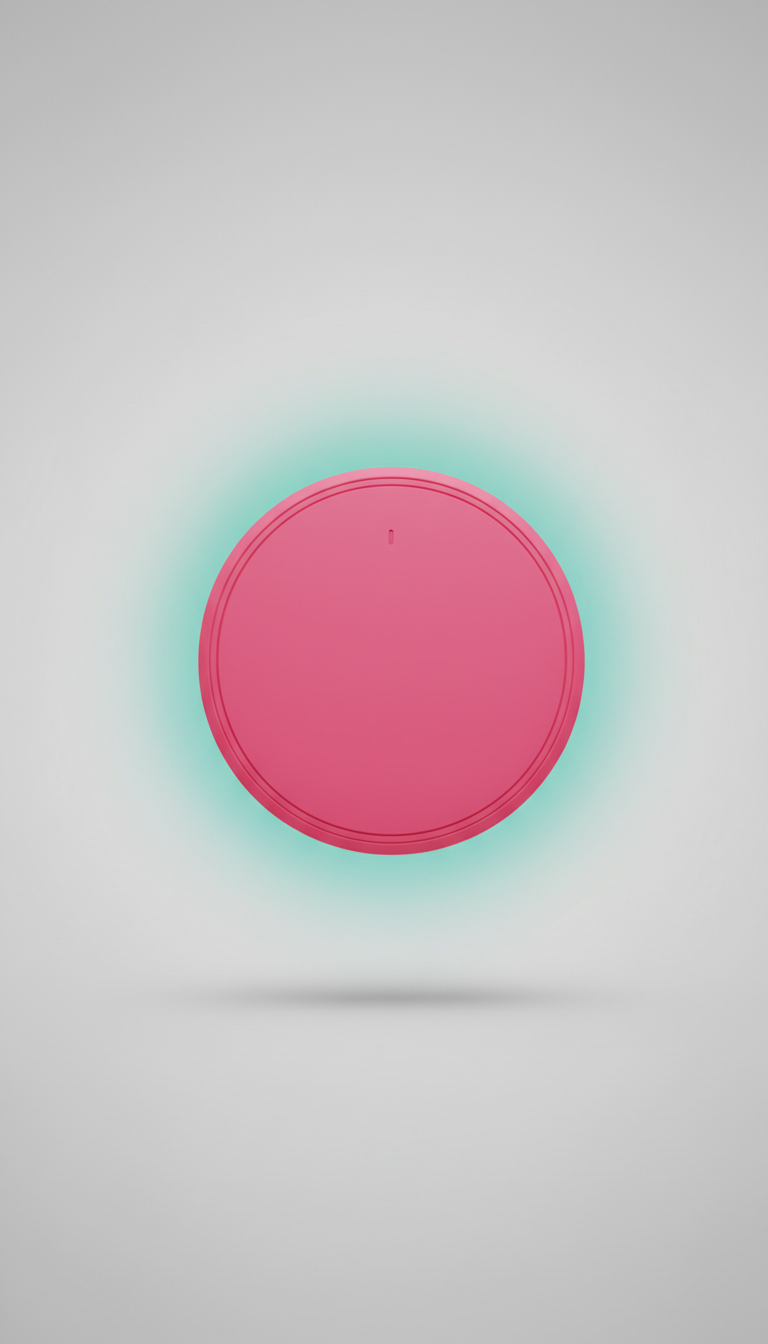 Mini Wireless Charging Pad in Punch Pink