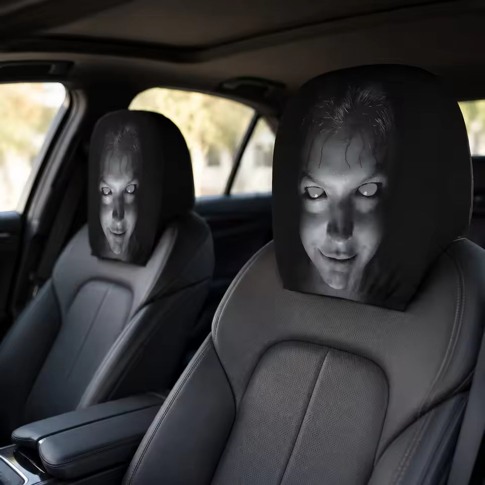 Scary Car Seat Headrest Cover (Ghost Face Mask Cover)