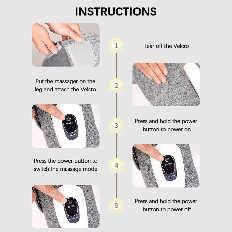 wireless air compression leg massager