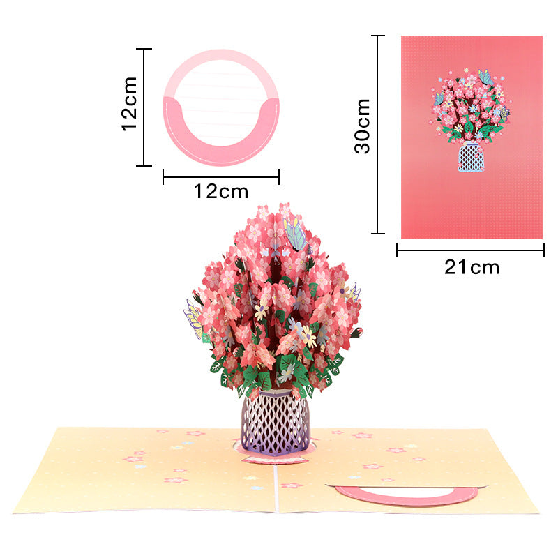 Handmade 3D Floral Greeting Card