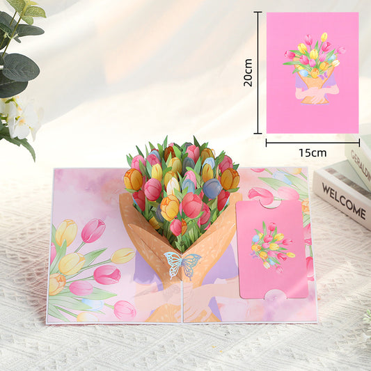 Handmade 3D Floral Greeting Card