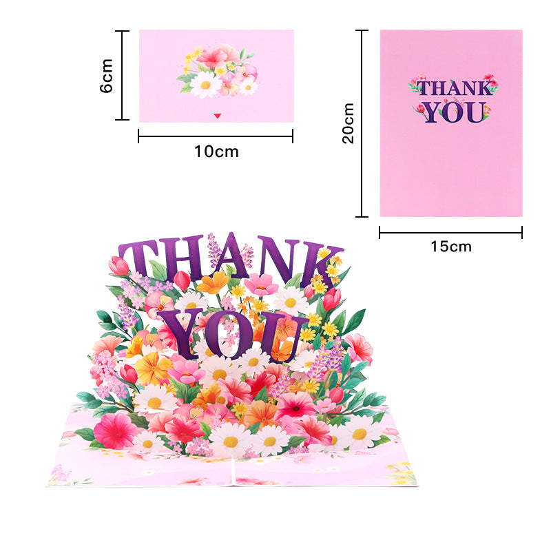 Handmade 3D Floral Pop-Up  Cards