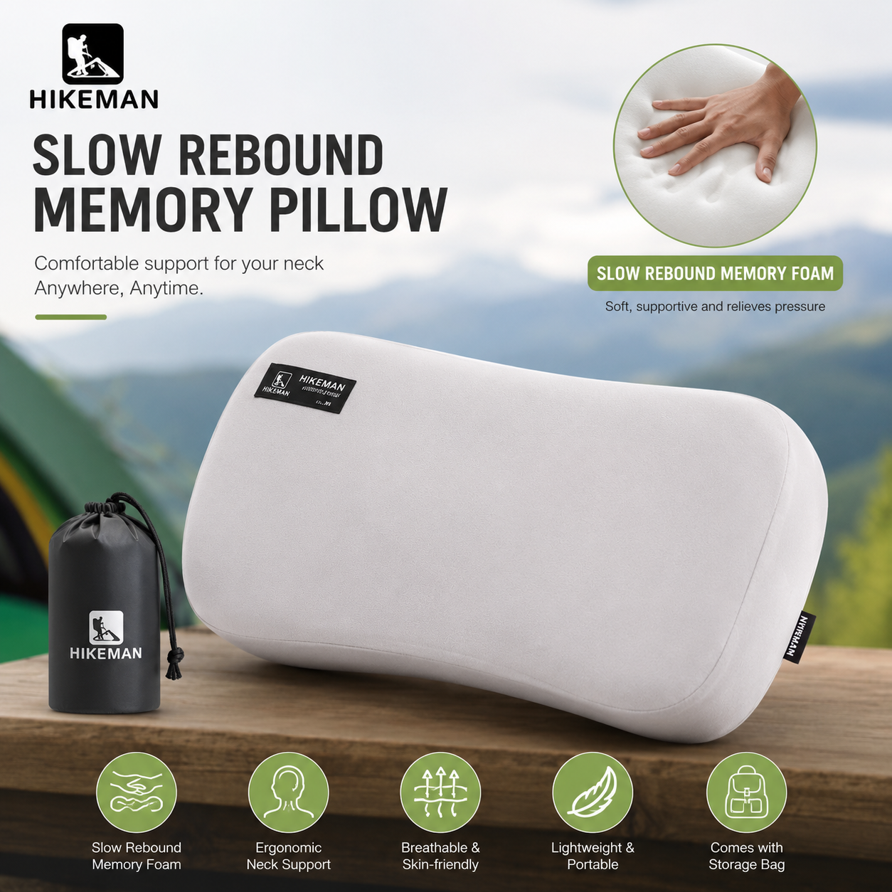 HIKEMAN Portable Travel Pillow